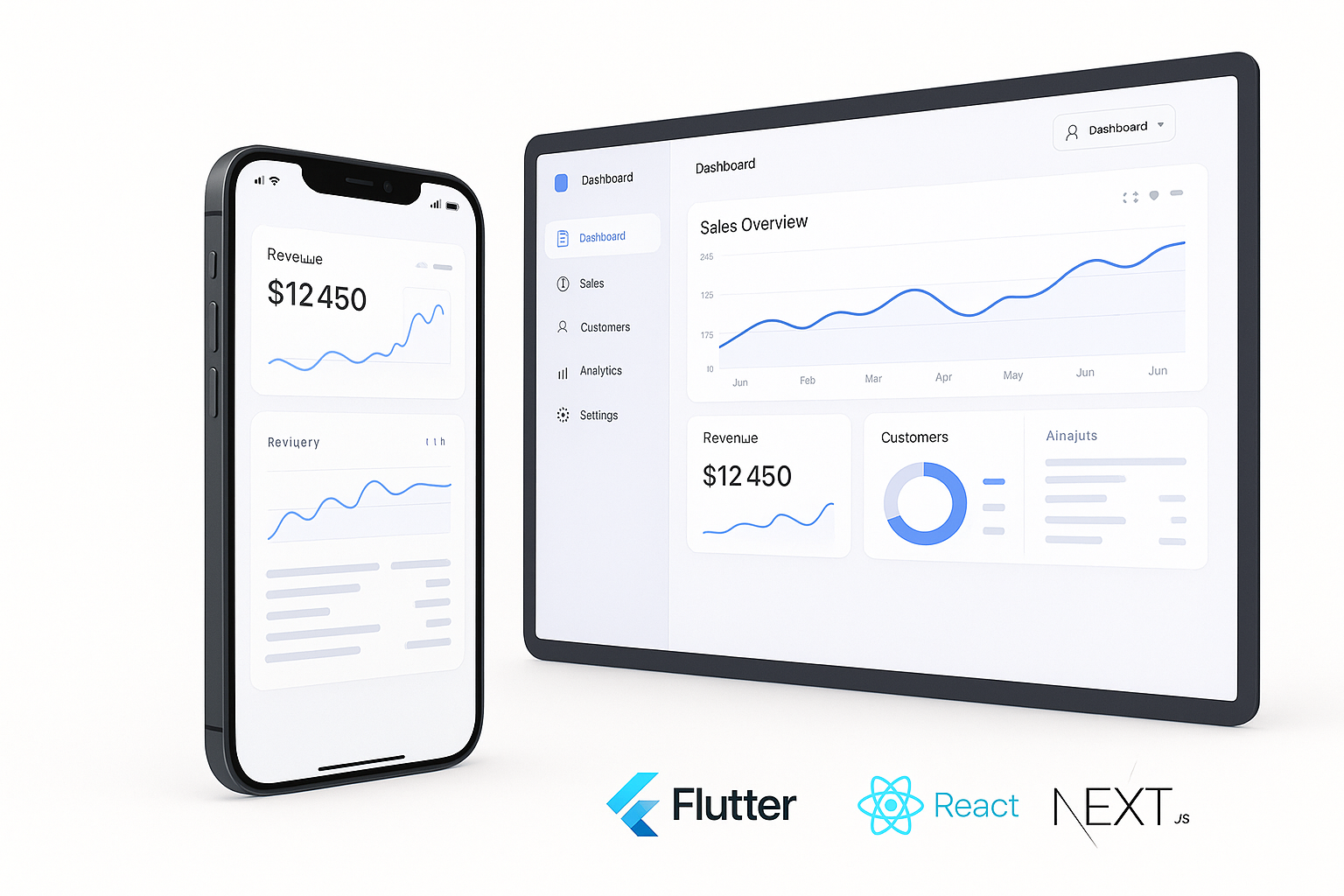 Dashboard of a powerful, custom-built software application